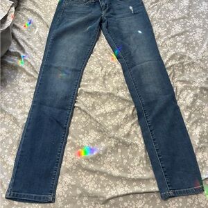 SO Women's Straight Leg Jeans - Dark Blue